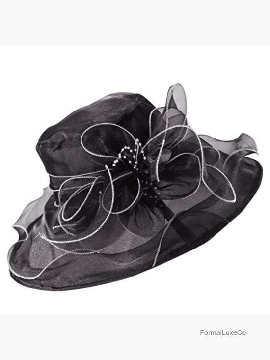 Fascinator Hat Set with Gloves and Pearl Jewelry for Tea Party Wedding main image 7